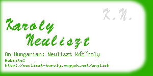 karoly neuliszt business card